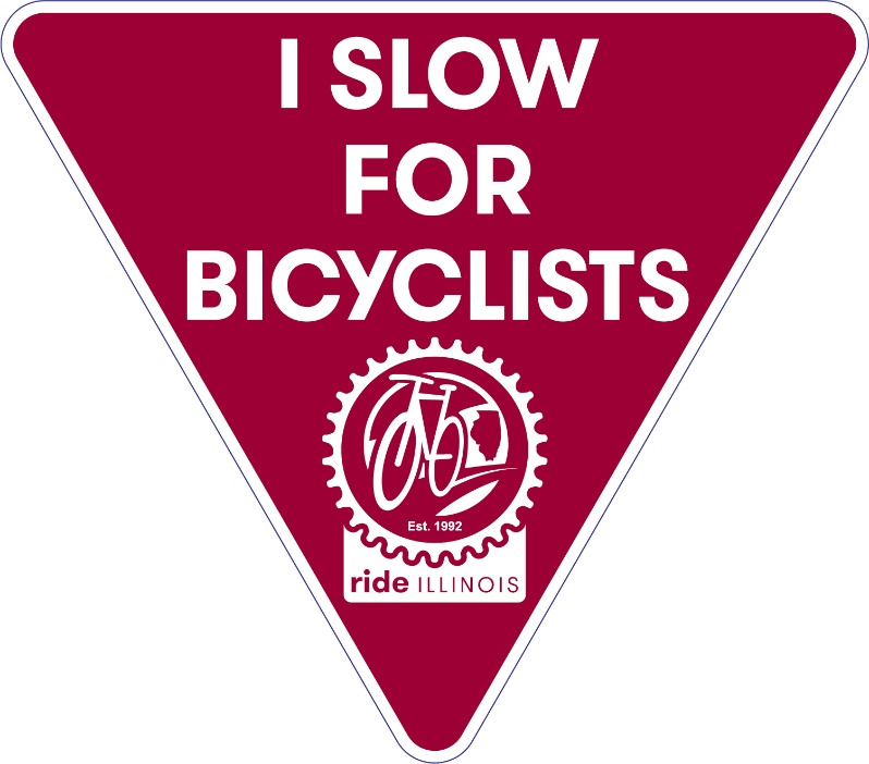 'I Slow for Bicyclists' Car Magnet