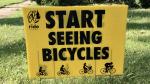 Start Seeing Bicycles Yard Sign